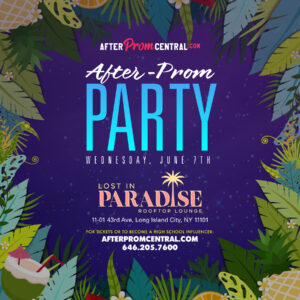 after prom party at lost in paradise rooftop