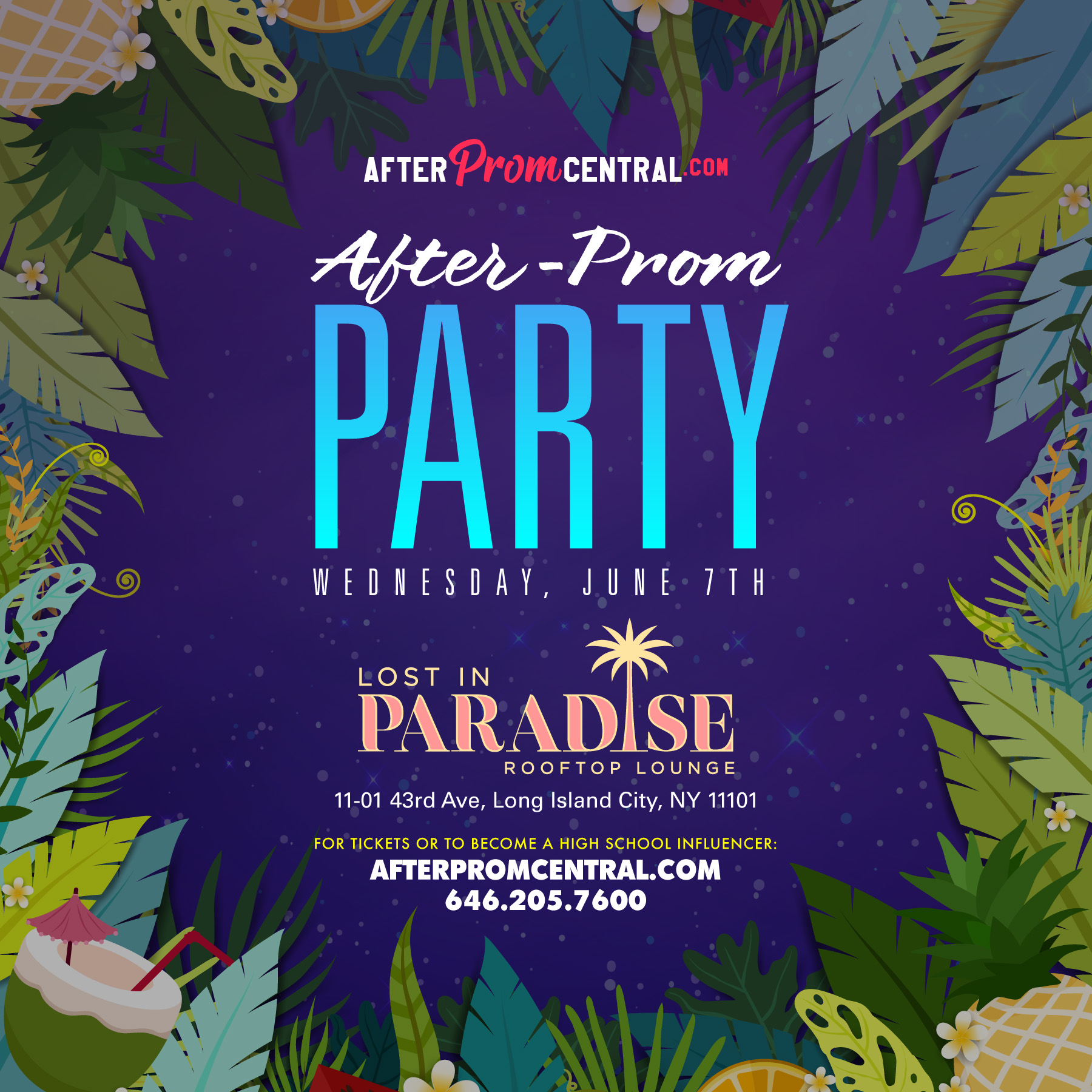 After Prom Parties at Lost in Paradise Rooftop in Queens LIC
